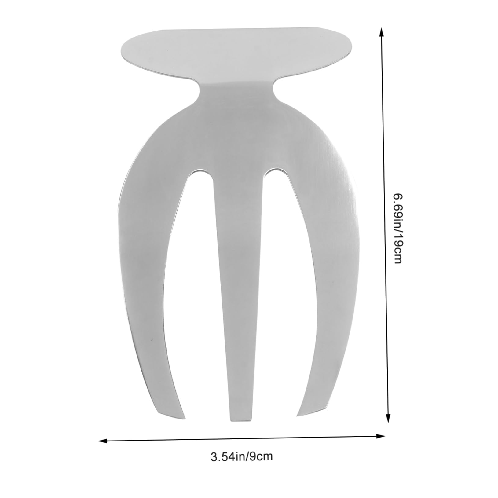 KICHOUSE 1Pc Stainless Steel Salad Claw Salad Server Kitchen Tool for Home Restaurant and Parties and Stylish Salad Hands for Mixing and Serving Salads Fruits and Vegetables