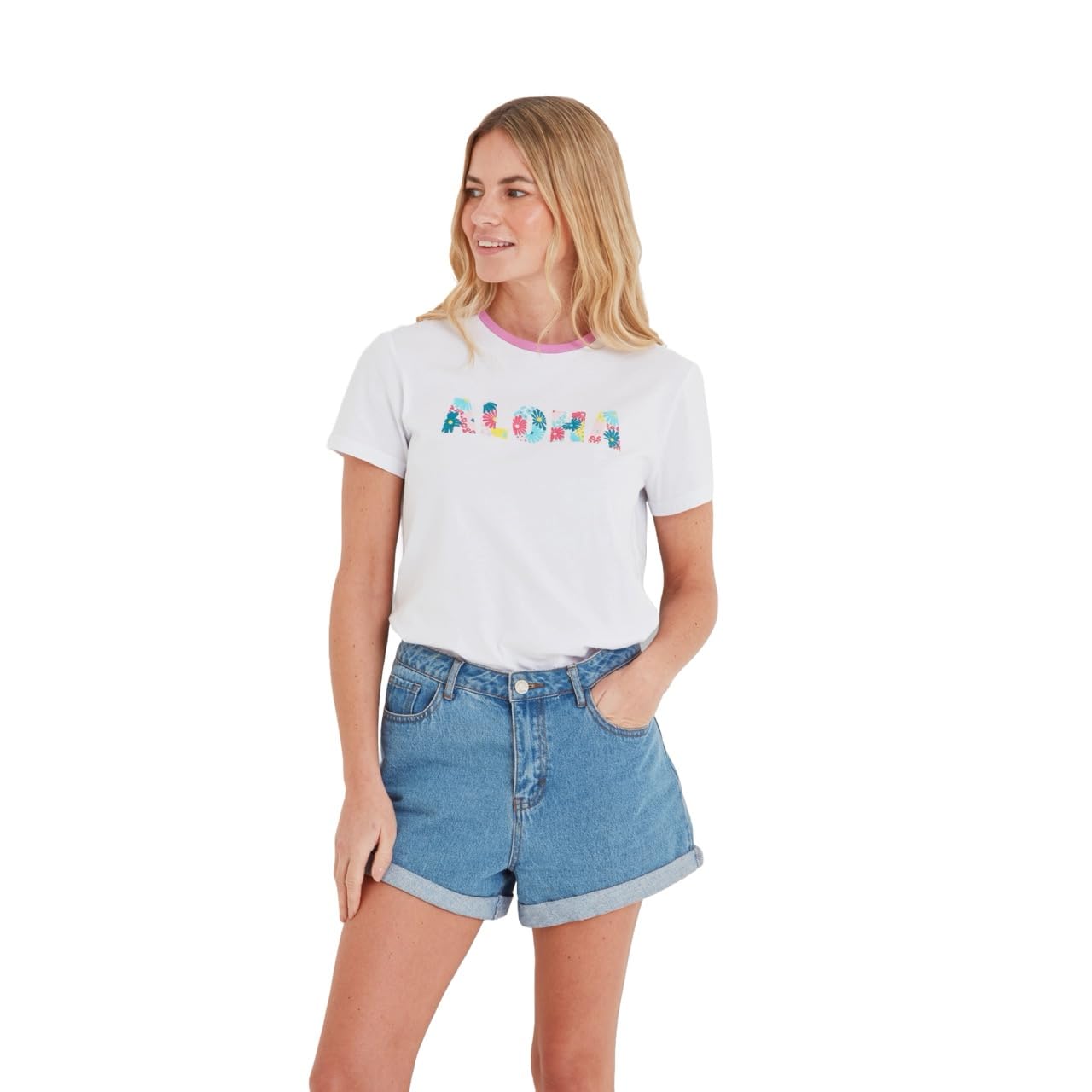 Tog24 Women's White 'Susan' 100% Cotton Supersoft T-Shirt In Size 12