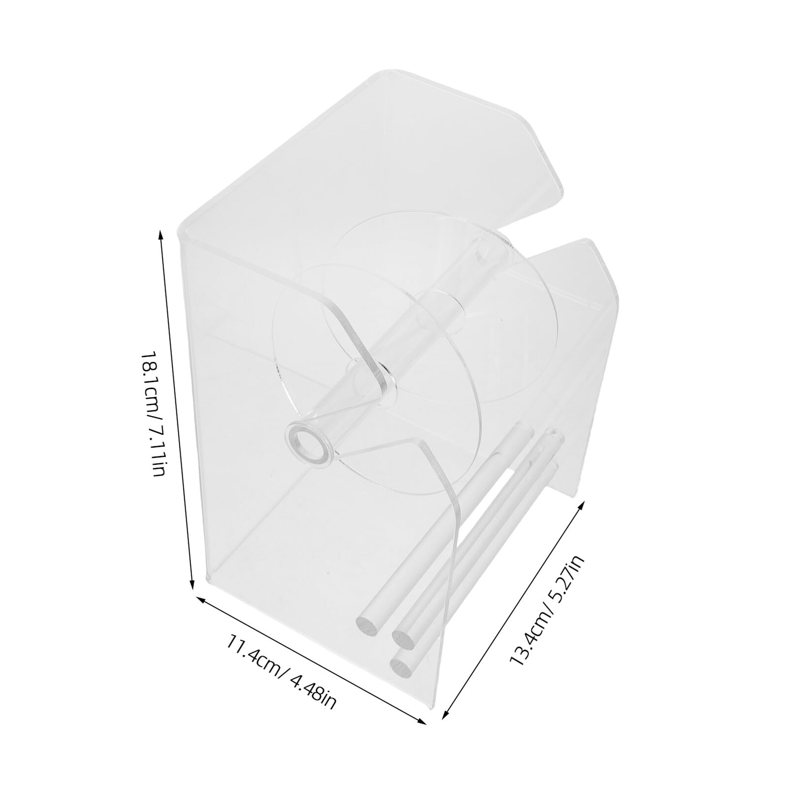 BESTonZON Distributore di Etichette Adesive Regolabile a 3 Scomparti in Acrilico Porta Pezzi di Adesivi Organizer Compatto per Ufficio Scuola e Casa