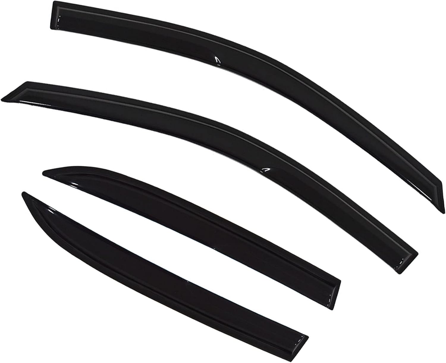 Window Visors Rain Guards Deflectors - 4-Pack Side Window Deflector Vent Shade for Car Windows Tape-On Outside Mount Acrylic Sun Rain Guard Replacement for Accord 4-Door Sedan 2003-2007