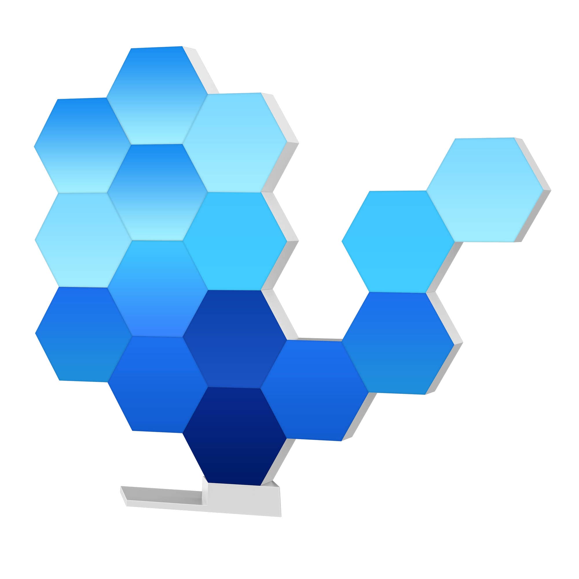 Yescom APP Control Hexagon Lights 11 Pack Table Lamp with 4 Expansion Panels Music Sync Smart WIFI Bedroom Gaming Room Compatible with Alexa & Google