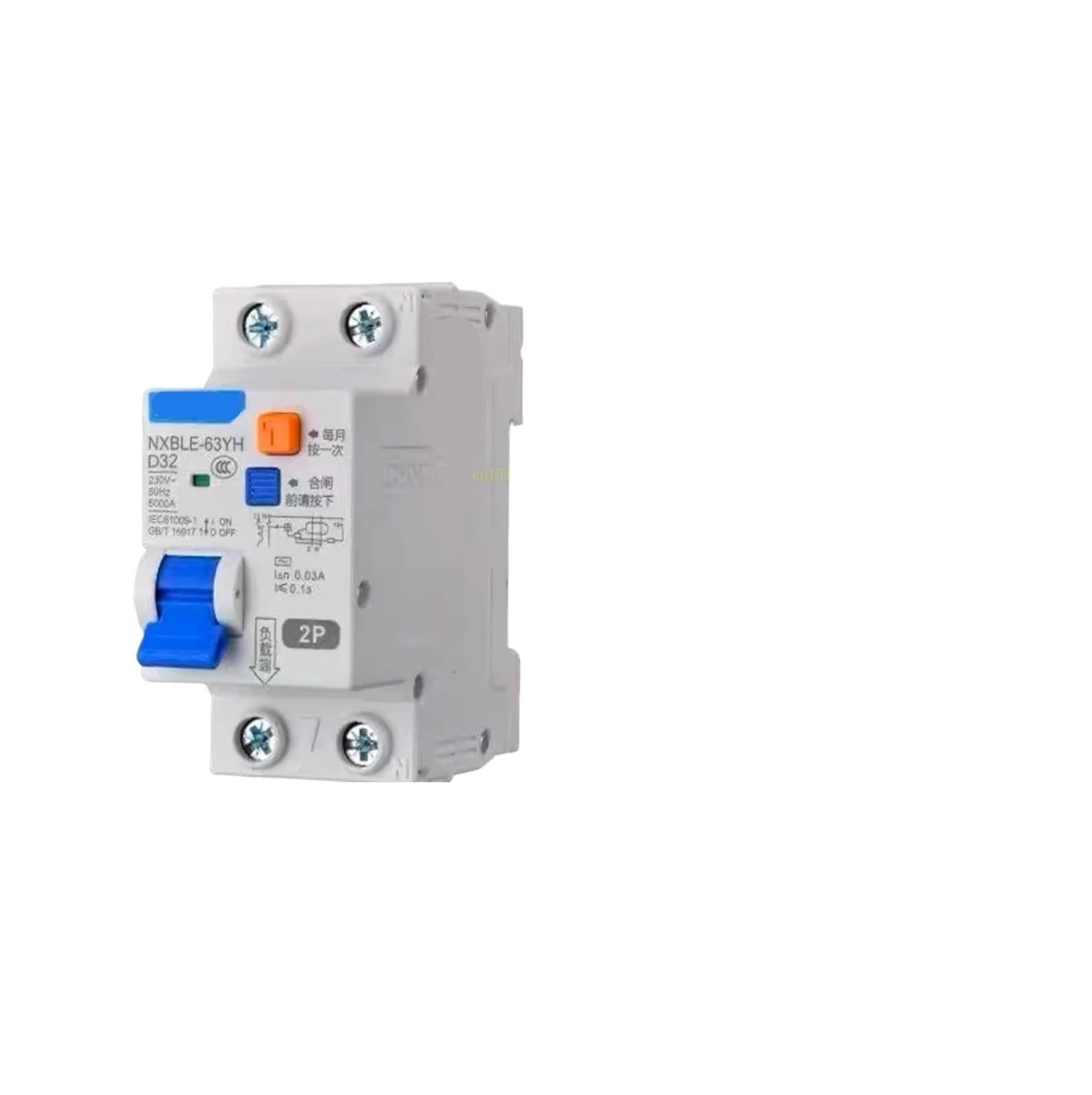 OSHZIKJII 1P+N 2P 3P 3P+N 4P 30MA Breaker 16A(16A)