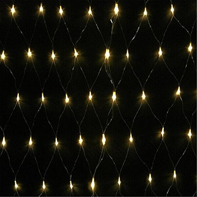 LED Net Mesh String Fairy Light Warm White, 9.8ft x 6.6ft 204 LEDs 8 Modes, LED Indoor Outdoor String Lights Waterproof Wedding Party Garden Room Christmas Holiday Decorative Light
