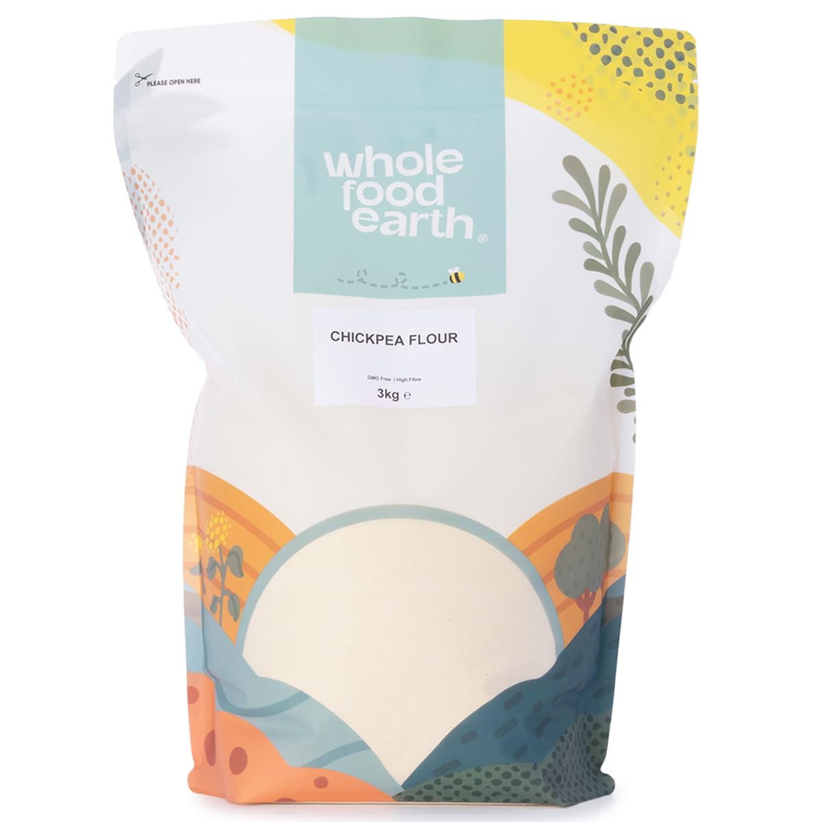 Wholefood Earth Chickpea Flour 3 kg | GMO Free | High Fibre