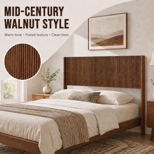Image of Queen Size Headboard with Adjustable Metal Brackets