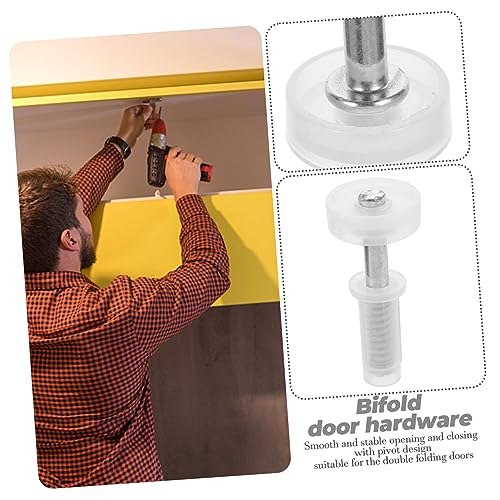 POPETPOP Kit de 4 bisagras plegables para puerta doble con pivote, bisagras de acero inoxidable para puertas residenciales y comerciales miniatura 5