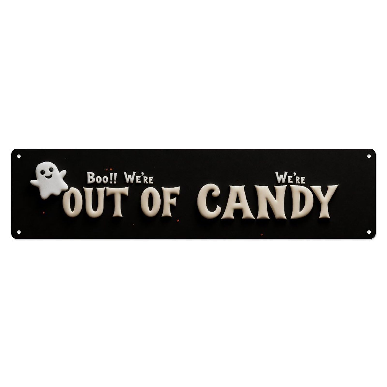 Ghost Halloween Candy Sign Pattern Metal Tin Sign Plaque