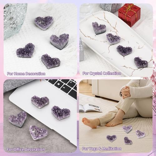 Natural Amethyst Crystal Cluster - Raw Healing Stone for Meditation, Reiki, Chakra Balancing - Worry Stone & Home Decor Gift - Image 5