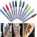 Tattoo Skin Permanent Marker,New Star Tattoo Marking Scribe Pen Permanent Tattoo pen 12 Pack Tattoo Marker Pen