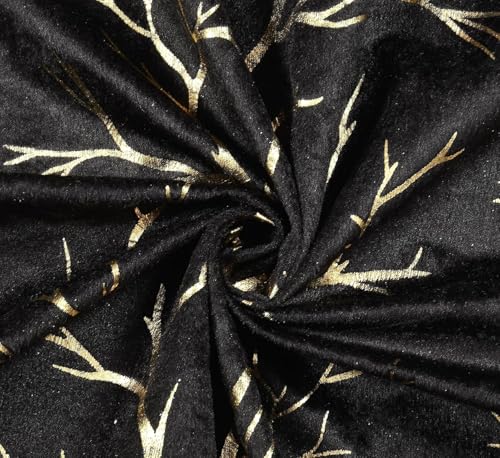 Image of Curtains 9 Feet Long for Living Room - Long Door & Window Curtain Set 1 Pcs Panel, Velvet Blackout & Stylish Parda for Home Decor & Office Black Colour 9 feet -1 pcs