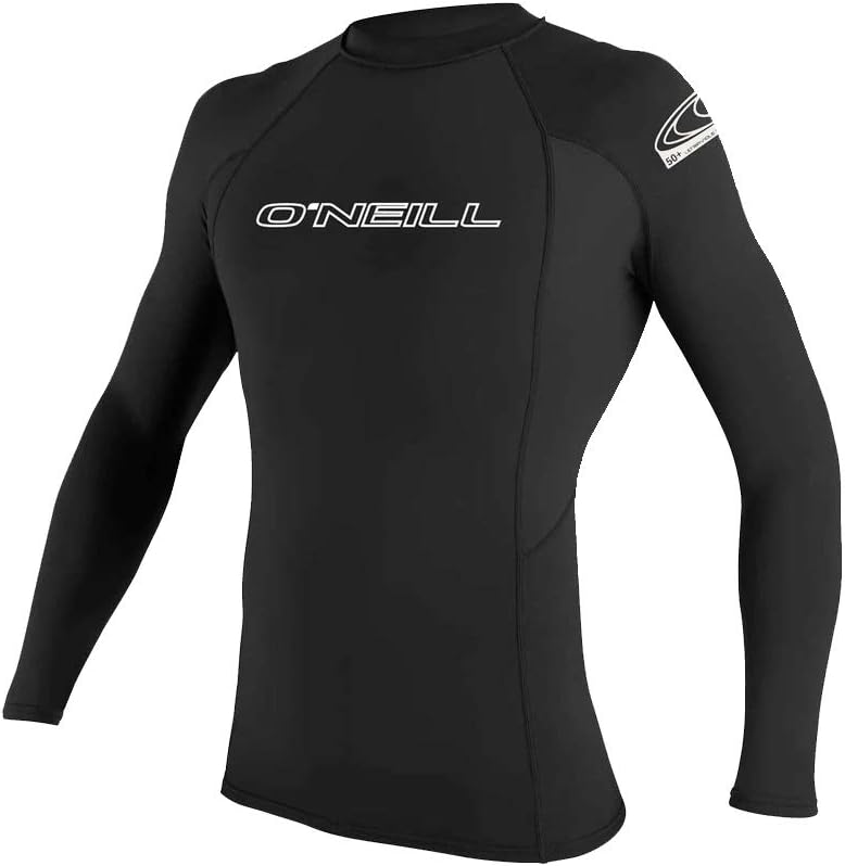 Men’s Basic Skins Long Sleeve Rashguard, UPF 50+ Sun and Rash Protection for Surfing and All Outdoor Activities