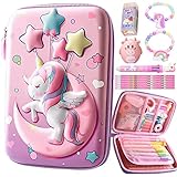 JYPLKCMT Pencil Case For Girls & Boys, Kids Cute Pink Pencil Pouch, 3D EVA Large Capacity Pen Holder, Cute School Portable Pencil Bag Gift