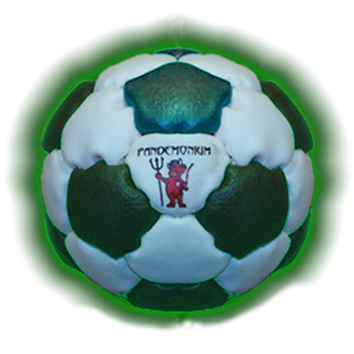 Pandemonium Footbag Radiation Glow in The Dark! 32 Panels Hacky Sack pro Bag pellets & Iron