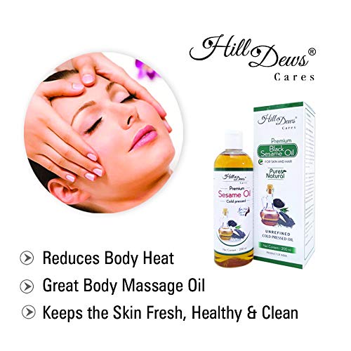 Image of Sesame Oil 200ml Unrefined Cold Pressed Carrier Oil For Skin and Hair 200 ml