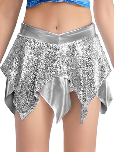 Inhzoy Crop Top Con Paillettes Per Bambina – Canotta Elegante Per Matrimoni, Comunioni E Feste