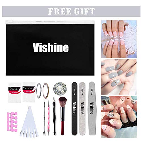 Vishine UV LED Nail Lamp Gel Nail Kit, Upgraded 40W Gel Nail Polish LED UV Light 6 Colors Gel Base Top Coat Professional Nail Art Tools Accessories - Thumbnail 7