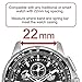 CARTERJETT XL Quick Release 22mm Watch Band Compatible with Samsung Galaxy 46mm Genuine Leather Vintage Military-Style Gear S3 Frontier Classic Smartwatch Traditional Strap for Men Women (Brown L/XL)