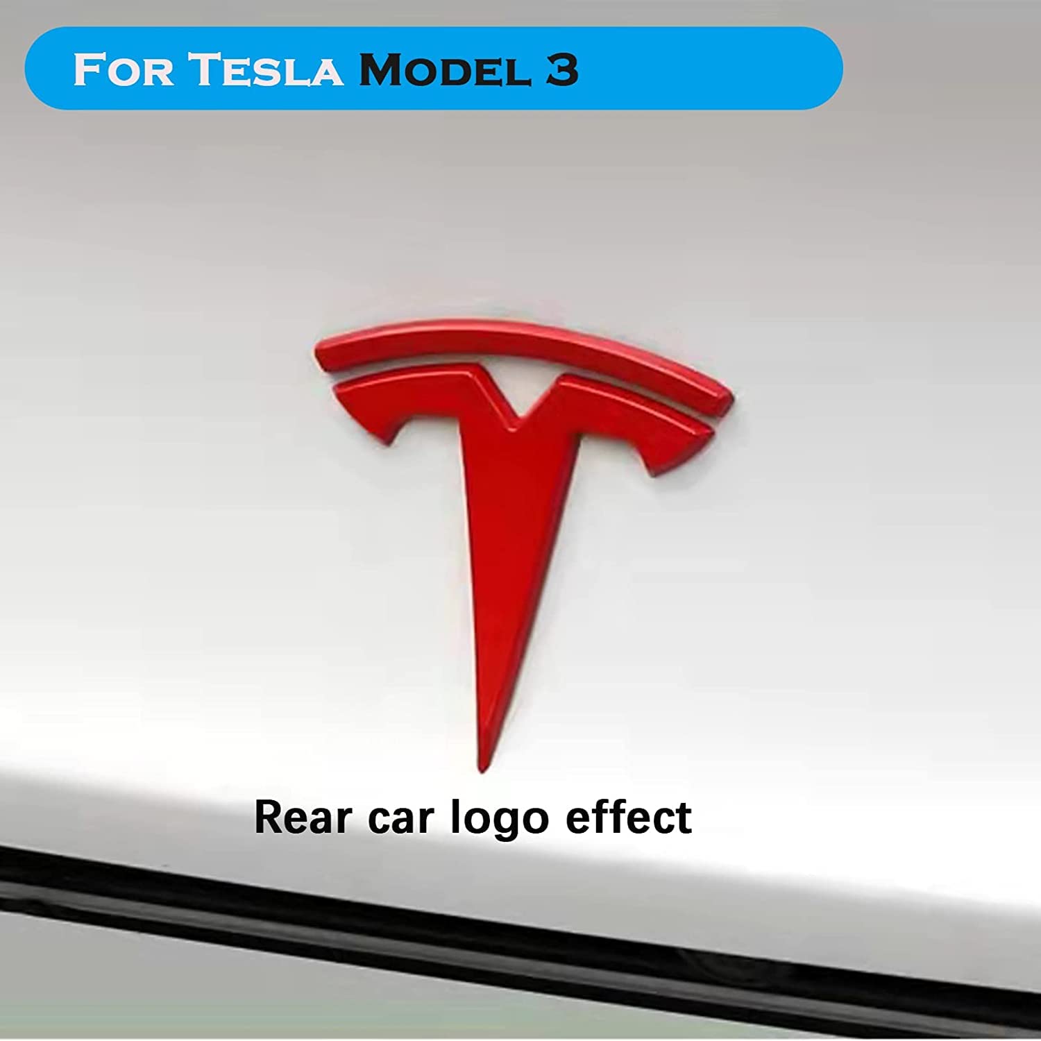 Lot 3 Autocollants Logo Noir Mat Pour Tesla Model Y - Volant + Coffre Avant + Coffre Arrière - Look Personnalisé & Protection