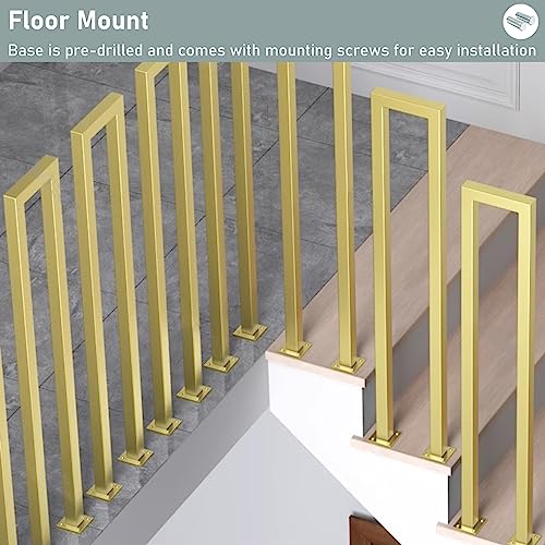 Rampe de loft en fer en U pour sécuriser escalier et marches carrées - 5