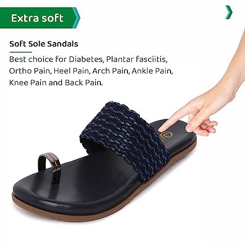Image of ORTHO JOY Fancy doctor slippers | Soft chappal for women | Casual flat sandals