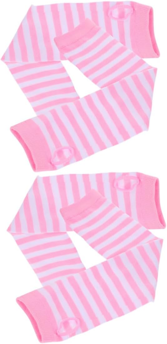 COLLBATH 2 Pairs Women’s Long Fingerless Arm Warmers Knit Stretchy Protective Sleeves with Thumbhole for Winter Cold Weather Forearm Cover