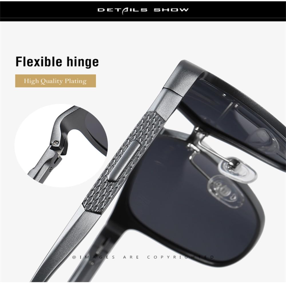 Męskie spolaryzowane okulary przeciwsłoneczne damskie Retro UV400 okulary przeciwsłoneczne aluminiowe ramki okularów jazda Camping wędkarstwo okulary przeciwodblaskowe Shade Eyewear
