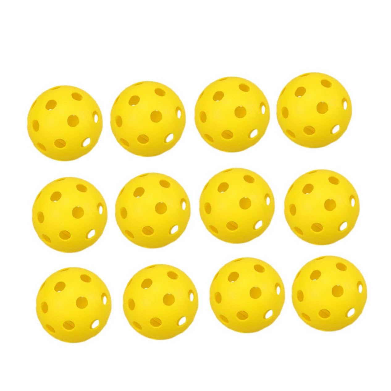 BESTonZON 12pcs Indoor Golf Practice Balls Durable Hollow Out Training Balls for Personal and Professional Use for Space Golfing Practice