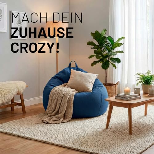 Lumaland Sitzsack Comfort Line | Indoor Beanbag 70x80x50cm mit mehr als 1 Mio. anpassbaren...