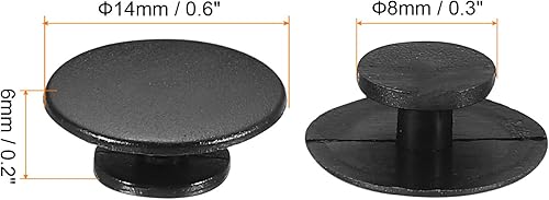 Miniatura 8 de PATIKIL Encanto de botón de plástico, hebilla de botón, accesorios de espalda pulsera zapato encanto decoración para adornos, Negro -