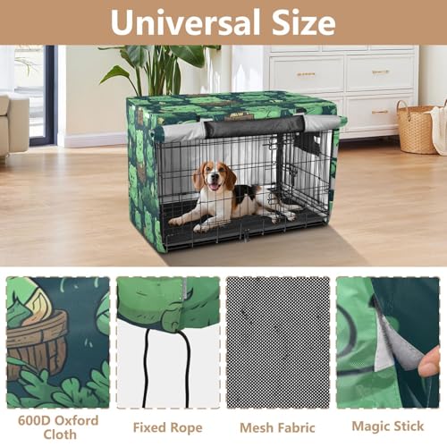 Housse imperméable pour cage chien chat, bâche verte de protection extérieure - 5
