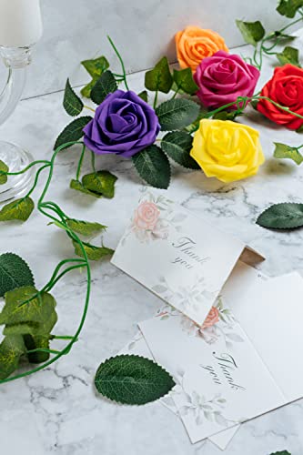 LUSSO LIA 25 pcs Decorative Artificial Flower Foam Roses with Bendable Stems for Wedding Bouquet Anniversary, Valentine's Day - Image 4