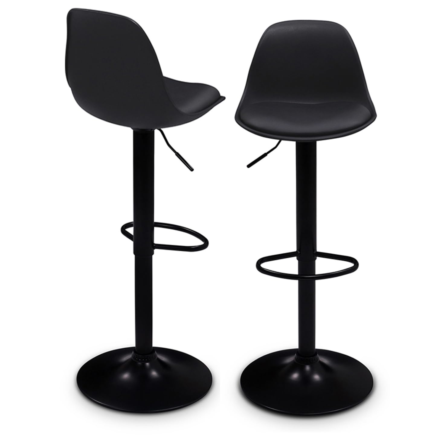 IDMarket - Set di 2 sgabelli da bar KARL design con piede nero