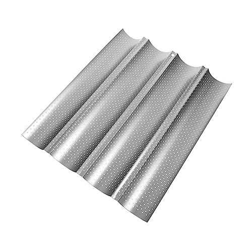 CIYODO Non-stick Four-groove Baking Bread Pan French Bread Baking Tool for Home and Easy to Clean for Artisan and Loaves