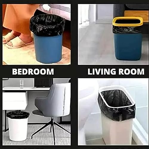 Image of Biodegradable Garbage Bags (Large Size 63x76 cm / 25x30 inch) (Pack Of 2) (30 Bags) Dustbin Bags For Kitchen Office Home | Wet Waste | Dry Waste | Extra Strong | Black