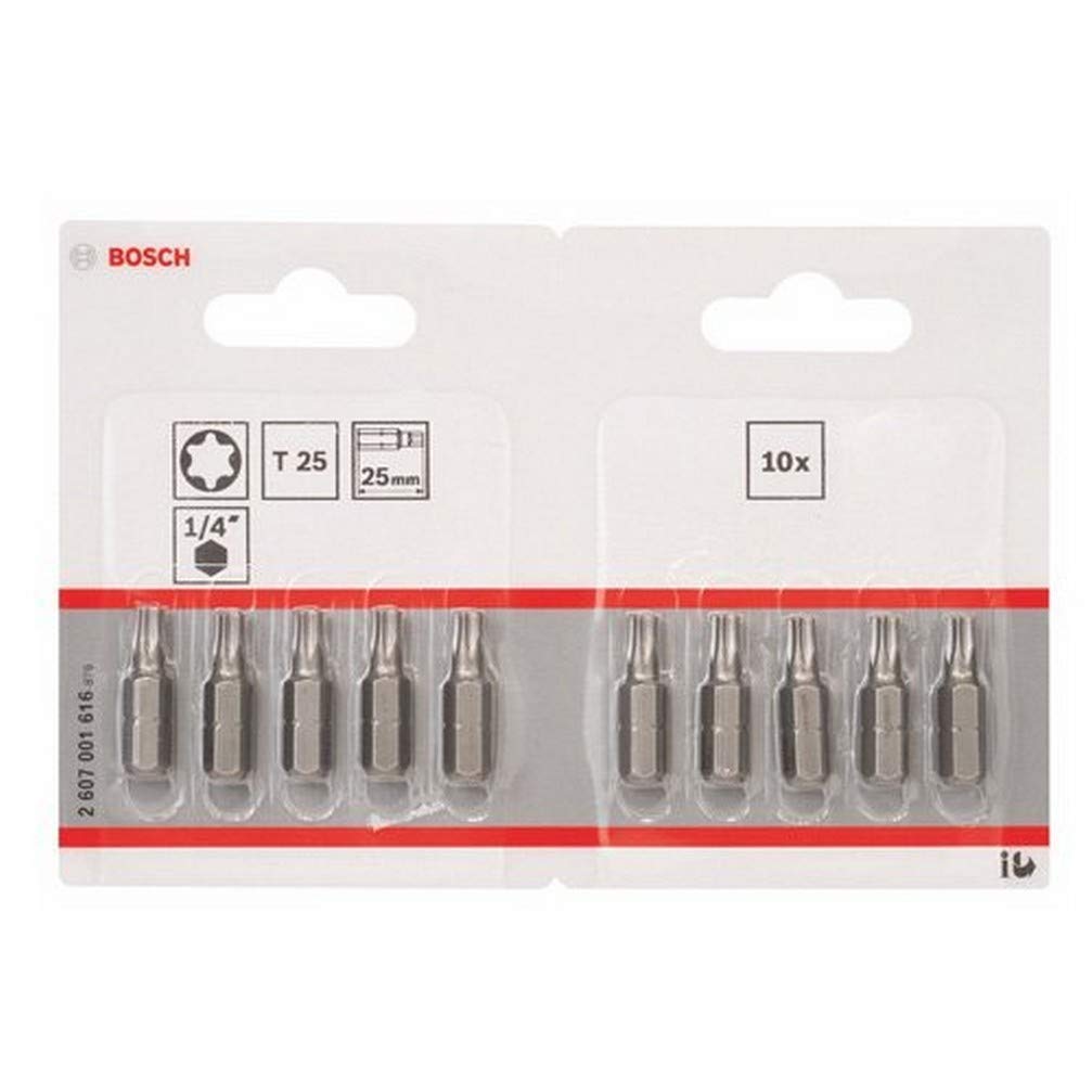 Bosch Tornavida Ucu Ekstra Sert, T25, 25 mm, 10'lu Paket, 2607001616