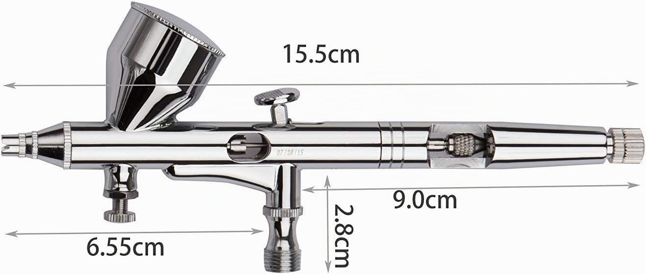 Kit SP180K Professional Double-action Trigger Air-paint Control Airbrush AVEC 0.2/0.3/0.5mm Needle Air Brush Spray Gun pour maquillage Modèle Nail Body Paint Art