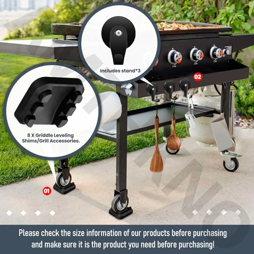8 piezas niveladores para parrilla compatibles con Black st-one miniatura 6