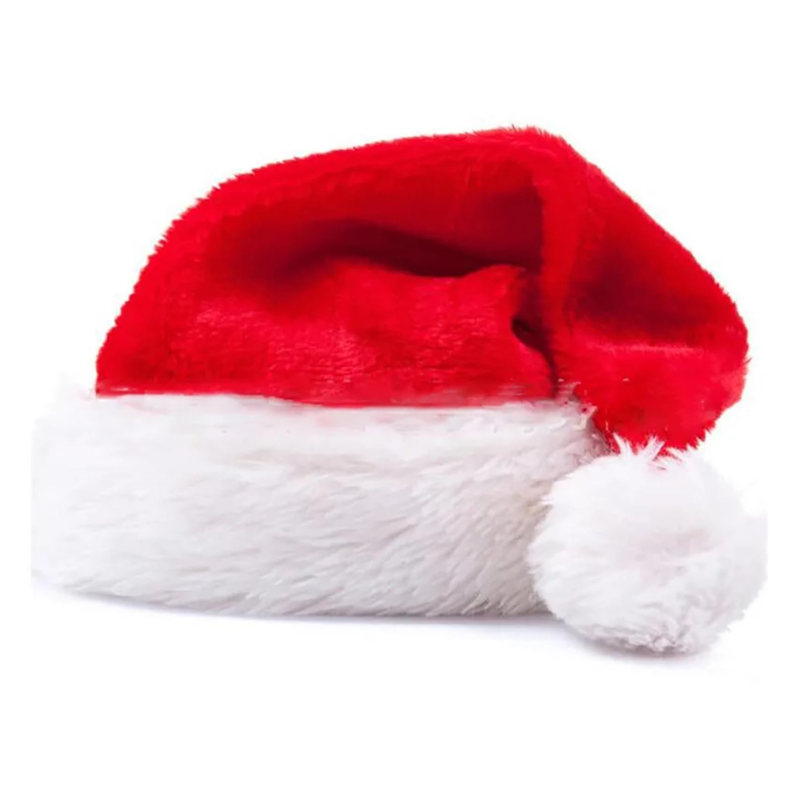 Cappello natalizio in peluche per adulti e bambini, cappello rosso Natale