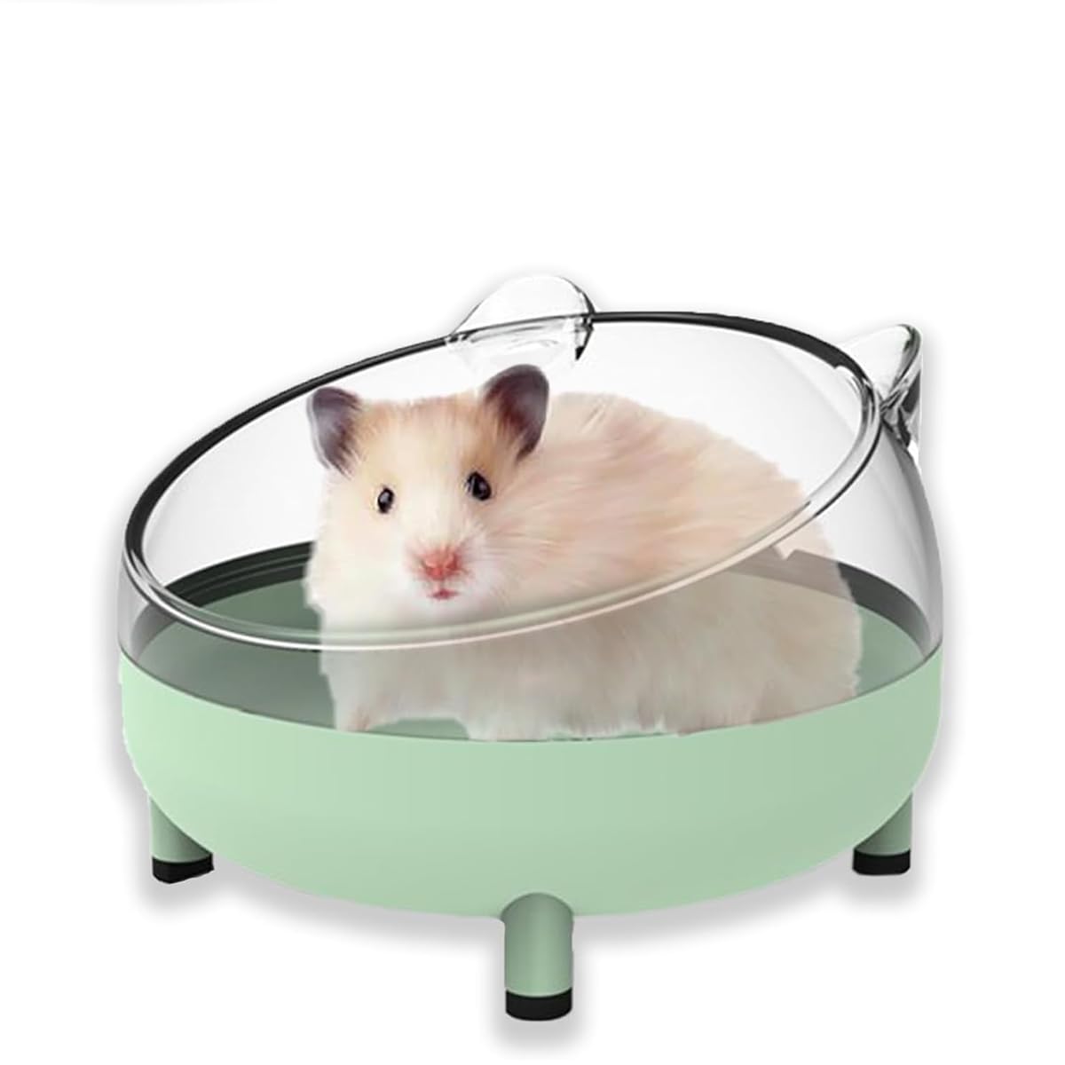 Meow&Woof Hamster Sand Bath Container, Large Sandbox Toilet Gerbil Batheoom, Tiny Chinchilla Dust Bathtub Sand Bath Box for Hamster Cage Accessories