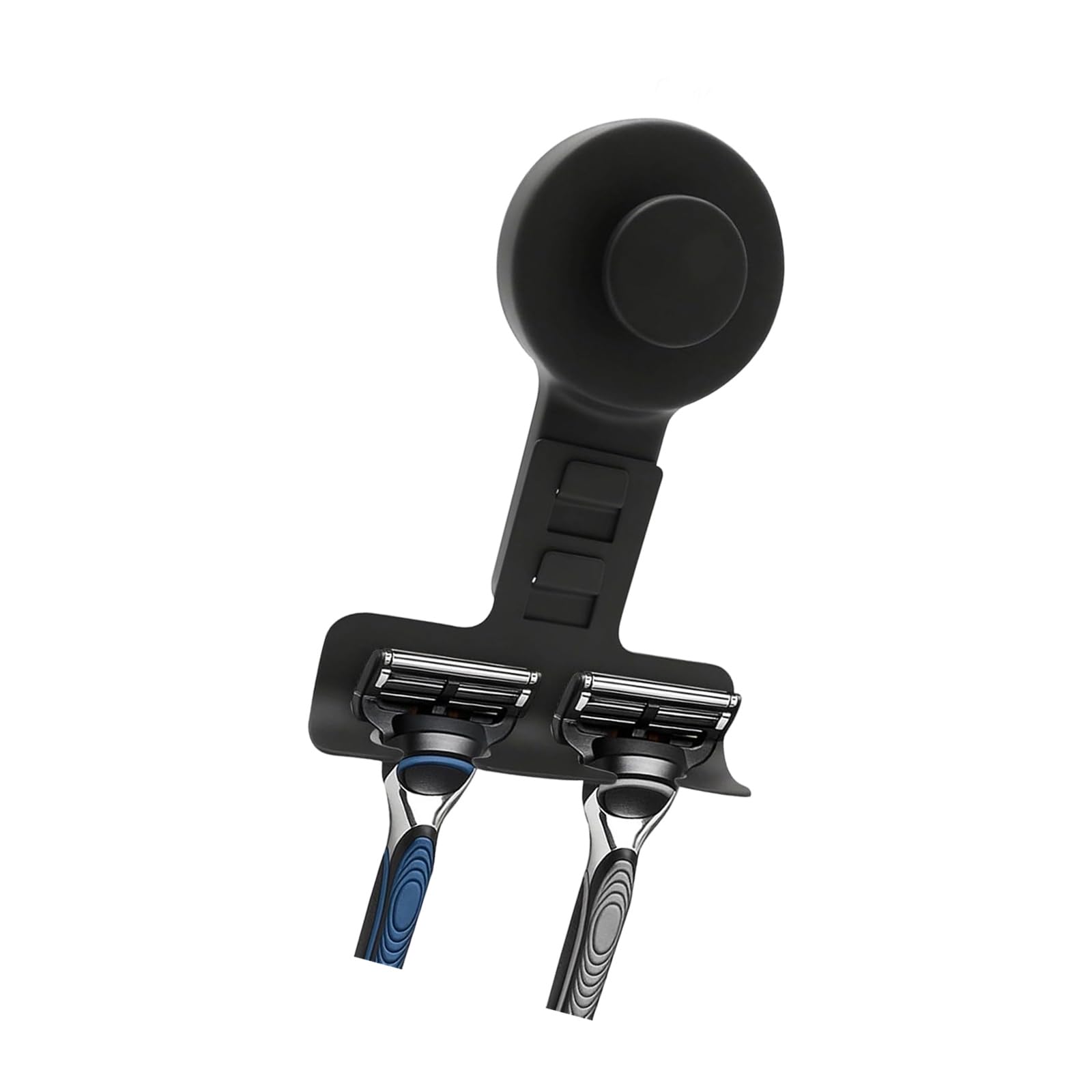 Bbajszx Suction Cup Mounted Shaver Holder with Multiple Hooks for Bathroom Storage Bathroom Space Saving Solution
