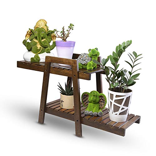 Sharpex Plant Stand Rack Indoor&Outdoor,4 Tiered Shelf Floor Mount Wood Plant Display Rack With Multi Shelves,Flower Pots Organizer Holder,Multifunctional Storage Rack For Patio Garden Yard – Brown (B08YYYVSYX) Amazon Price History, Amazon Price Tracker