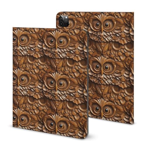 Coque iPad Pro 11 motif hibou bois pour modèles 2018 à 2022