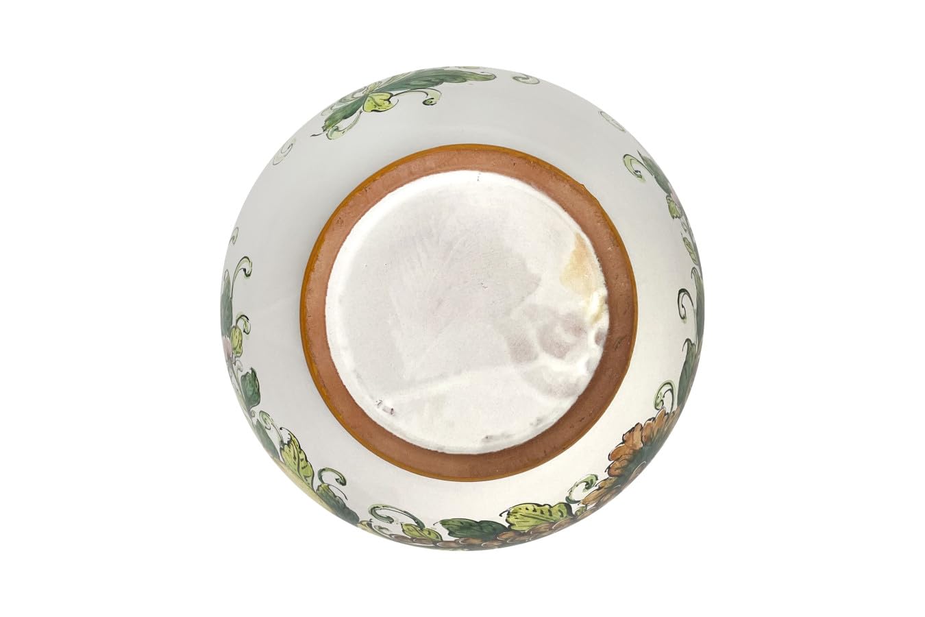 Cerames Pflanzkübel Keramik im sizilianischen Stil von Caltagirone Vaso di Limoni e Uva S – Italienischer Blumenkübel, runder Blumentopf für Innenbereich und Fensterbank, Ø 20 cm, Höhe 15 cm