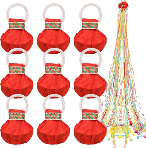 Paper Crackers for Party 10 Pcs Hand Thrown Colorful Confetti Firecrackers for Birthday Wedding Graduation Celebrations No Mess Paper Confetti Poppers Crackers