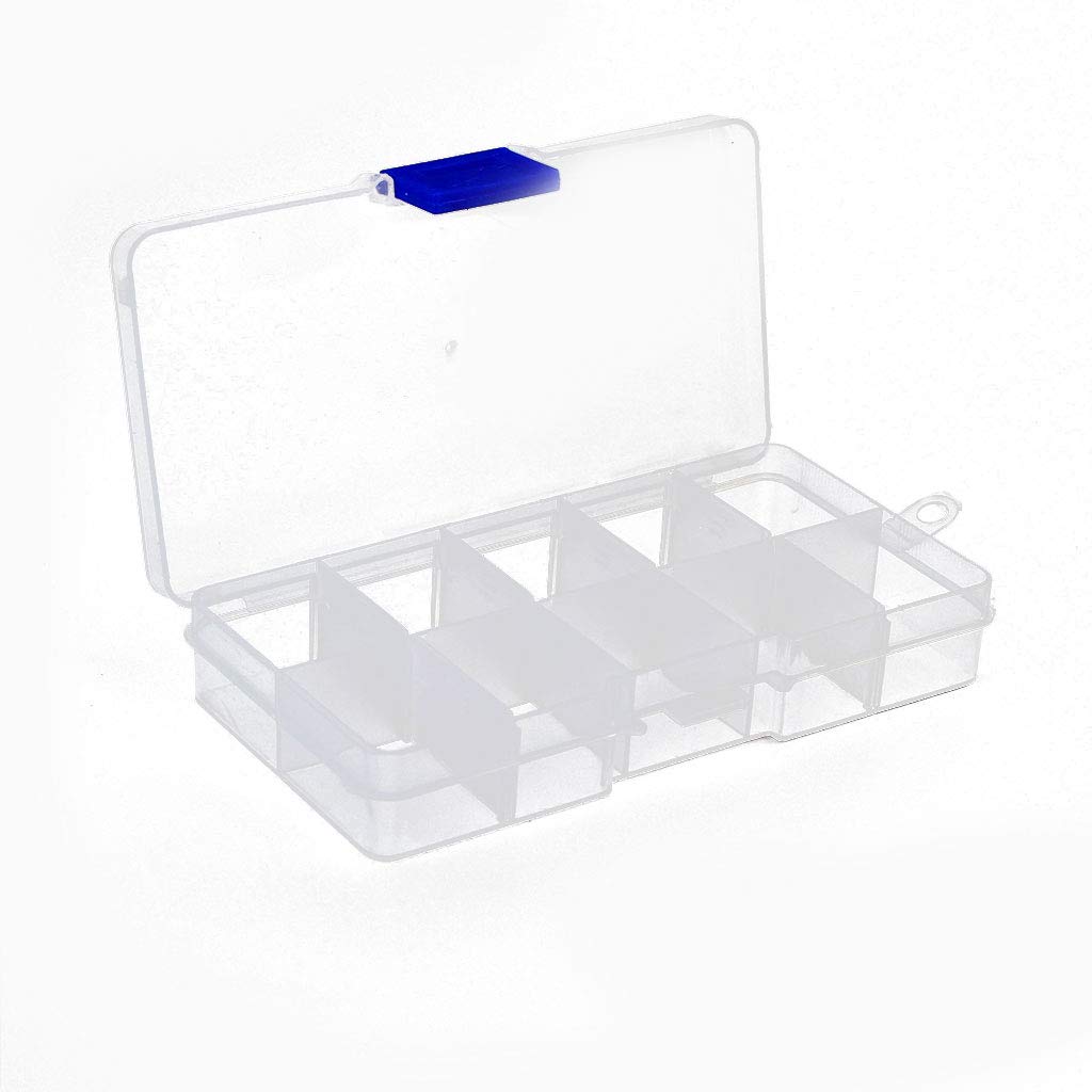 SMASTORE Transparent Plastic Grid Box Storage Organizer Small