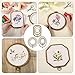 simarro 9 Pcs Large Embroidery Hoop Embroidery Frame Set , 4 Shape Decorative Imitated Wood Cross Stitch Hoop for Art Craft Sewing Circle Oval Octagonal Embroidery Hoops