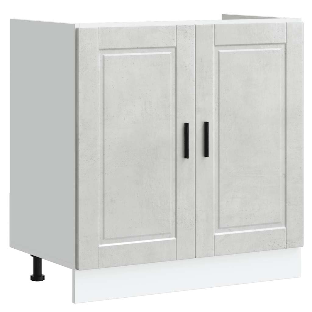 vidaXL Mueble base lavabo Porto gris cemento 80 x 46 x 81,5 cm