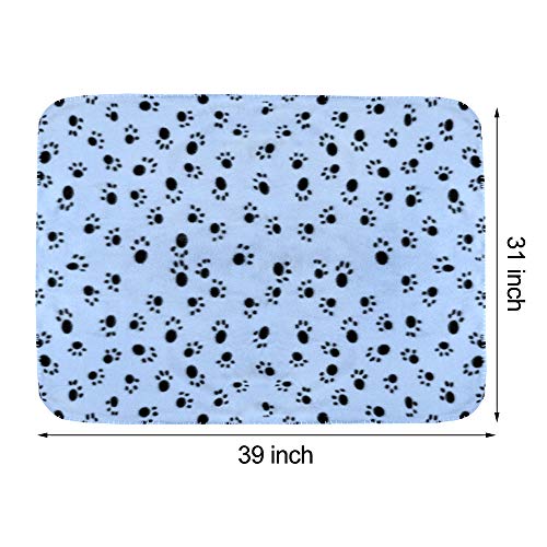 Comsmart Cobertor/capa de cama quente com estampa de pata para cães e gatos