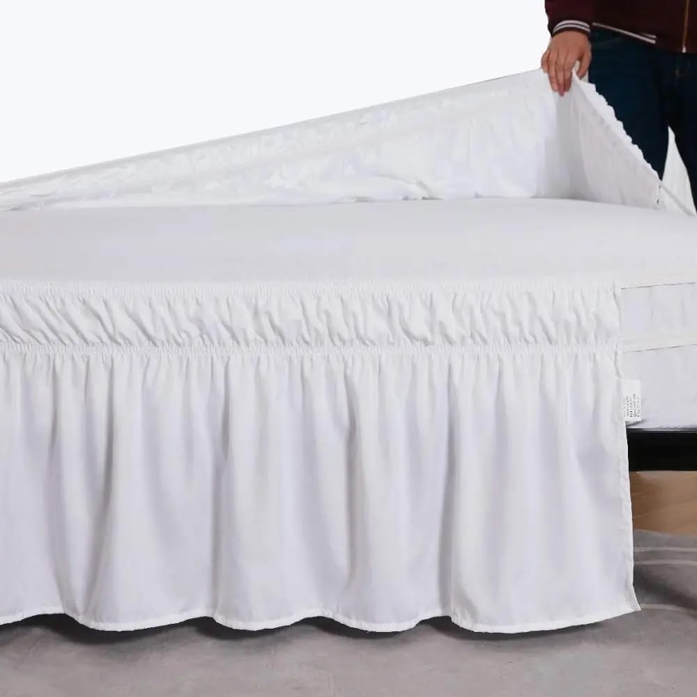 Gonna da letto di 3 dimensioni Camicie da letto bianche senza fascia elastica di superficie Single