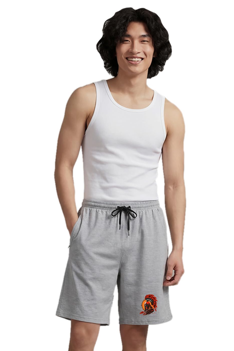 buy that trendz Mens Printed Shorts Spartan Graphic Knee Length One Side Pockets Active Mens Shorts-picture-21